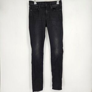 G Star Jeans 3301 Womens 28 Black Skinny Slander Denim Pants Stretch Raw